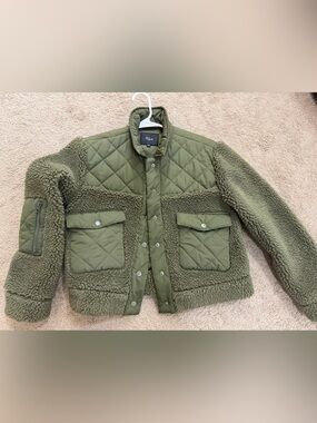 Rails Olive Quilted & Sherpa Puffer Jacket